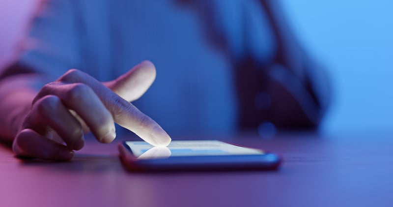 person-phone-finger-vibrant-light