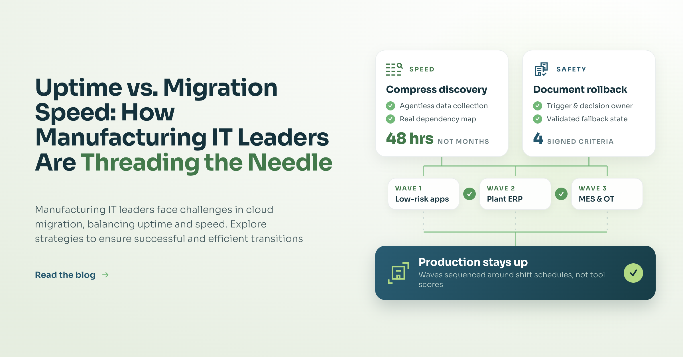Uptime vs. Migration Speed: How Manufacturing IT Leaders Are Threading the Needle